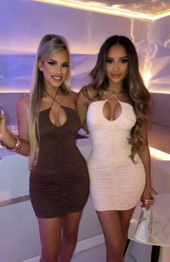 C.F Luci Mini Dress - Chocolate