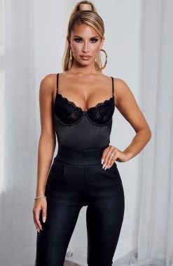 S.D NEW ARRIVALS Lucia Bodysuit - Black