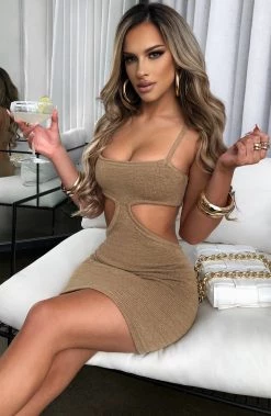 T.T Luisa Mini Dress - Beige