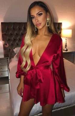 L.F NEW ARRIVALS Luna Playsuit - Red