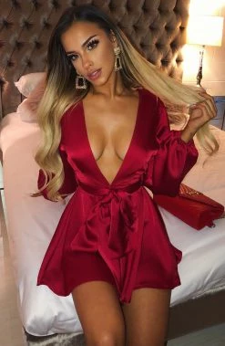 L.F NEW ARRIVALS Luna Playsuit - Red