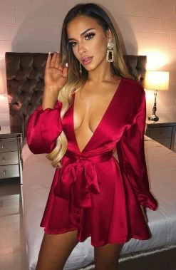 L.F NEW ARRIVALS Luna Playsuit - Red