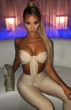 L.F Hailee Leggings - Gold Sparkle SPARKLE EDIT