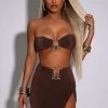 L.F NEW ARRIVALS Malia Bandeau - Chocolate
