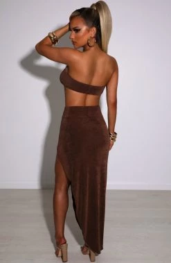 L.F Malia Maxi Skirt - Chocolate