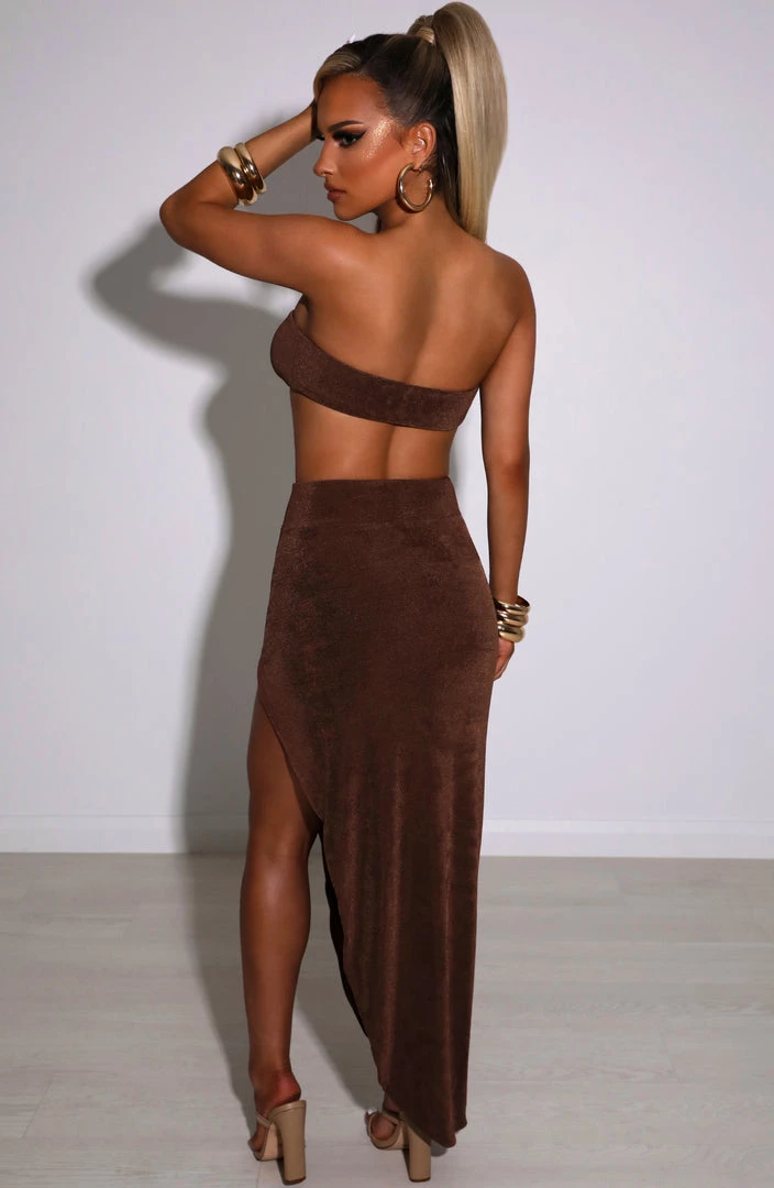 L.F Malia Maxi Skirt - Chocolate