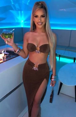 L.F Malia Maxi Skirt - Chocolate