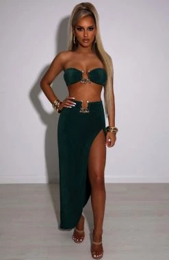 L.F Malia Maxi Skirt - Emerald NEW ARRIVALS