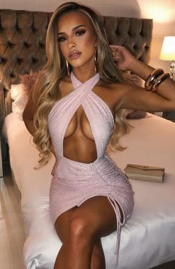 L.F NEW ARRIVALS Margarita Mini Dress - Pink Sparkle