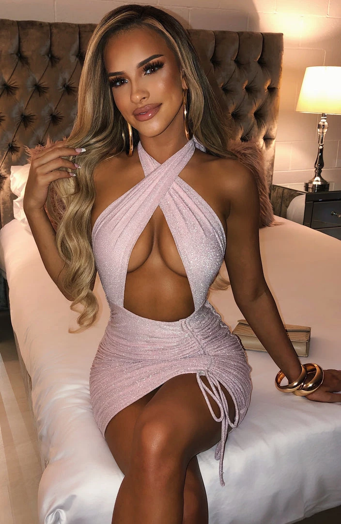 L.F NEW ARRIVALS Margarita Mini Dress - Pink Sparkle