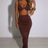 L.F Marina Maxi Skirt - Chocolate NEW ARRIVALS