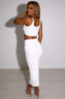L.F Marina Maxi Skirt - White NEW ARRIVALS