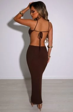 B.D Maya Maxi Dress - Chocolate