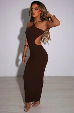 B.D Maya Maxi Dress - Chocolate