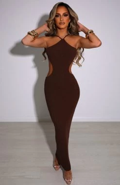 B.D Maya Maxi Dress - Chocolate