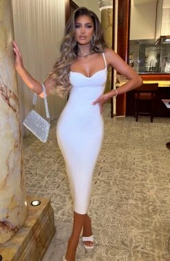 O.X NEW ARRIVALS Mayra Maxi Dress - White