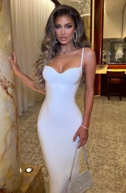 O.X NEW ARRIVALS Mayra Maxi Dress - White