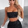 C.F Mellissa Top - Black Sequin