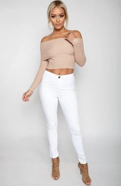 Vendor-unknown Glued Up Skinny Jeans - White