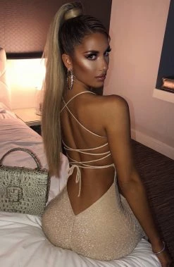 L.F Miley Maxi Dress - Gold Sparkle NEW ARRIVALS