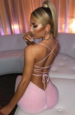 L.F Miley Maxi Dress - Pink Sparkle