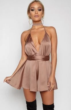 Babyboo Fashion Unconditional Love Playsuit - Mocha