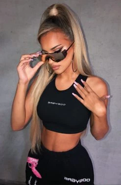 Y.Z Molly Crop - Black