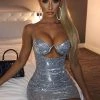 S.D Mya Mini Dress - Silver Glitter