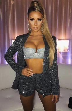 S.D Natasha Jacket - Black Sparkle NEW ARRIVALS