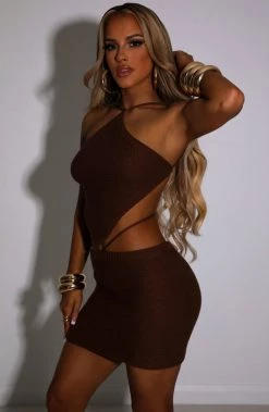 T.T Netta Mini Skirt - Chocolate