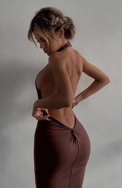 L.F Nicollette Maxi Dress - Chocolate