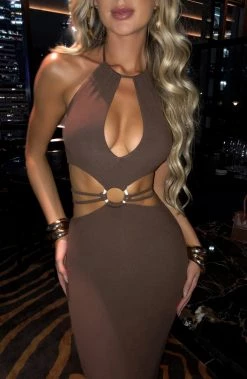 B.D Clarissa Maxi Dress - Chocolate