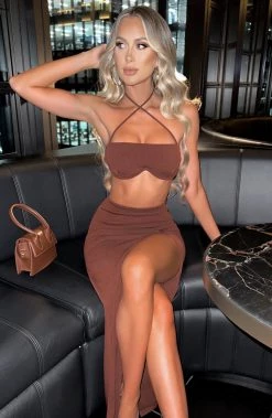 L.F Layla Crop - Chocolate NEW ARRIVALS