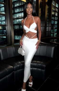 R.F Leticia Maxi Skirt - White NEW ARRIVALS