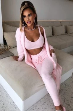 C.F Amber Cozy Cardigan - Baby Pink