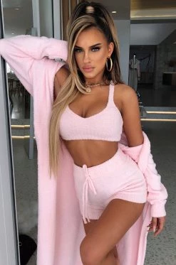 C.F Amber Cozy Cardigan - Baby Pink