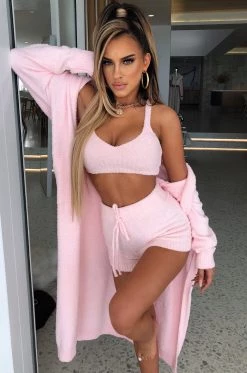 C.F Amber Cozy Cardigan - Baby Pink