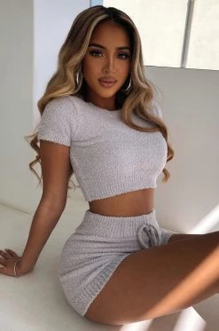 C.F Avalon Cozy Shorts - Grey NEW ARRIVALS