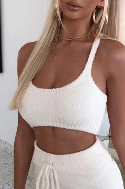 C.F Abby Cozy Crop - Cream NEW ARRIVALS