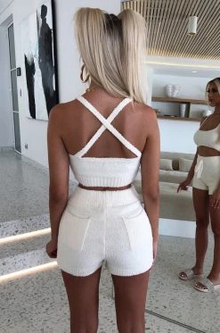 C.F Abby Cozy Crop - Cream NEW ARRIVALS