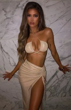 L.F NEW ARRIVALS Ariela Top - Gold Sparkle