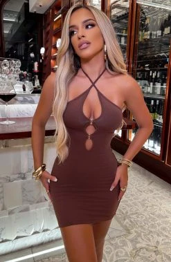 Y.Z Maysa Mini Dress - Chocolate