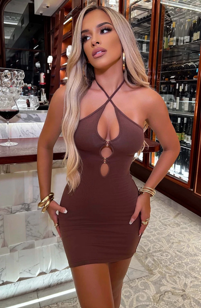 Y.Z Maysa Mini Dress - Chocolate