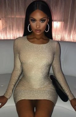 L.F Rilee Mini Dress - Gold Sparkle