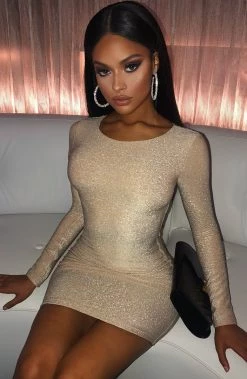 L.F Rilee Mini Dress - Gold Sparkle