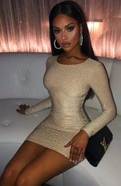 L.F Rilee Mini Dress - Gold Sparkle