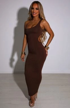 L.F Rebecca Maxi Dress - Chocolate