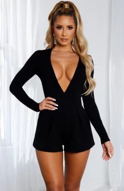 S.D Retrospect Playsuit - Black