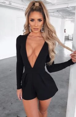 S.D Retrospect Playsuit - Black