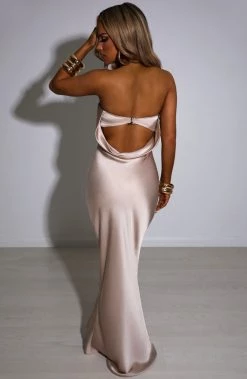 M.T Rheanna Maxi Dress - Champagne
